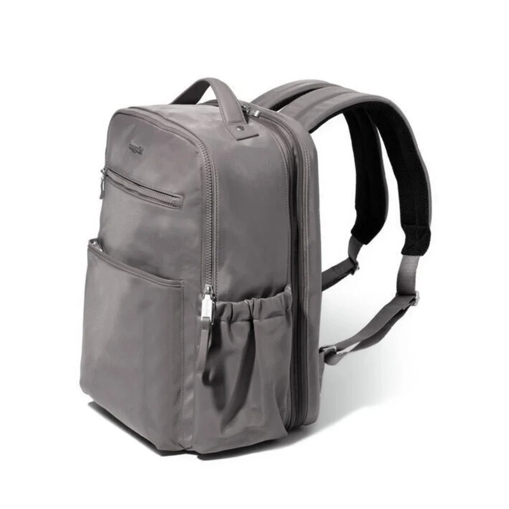 Baggallini Tribeca Bag Unisex Gray Twill Expandable 16